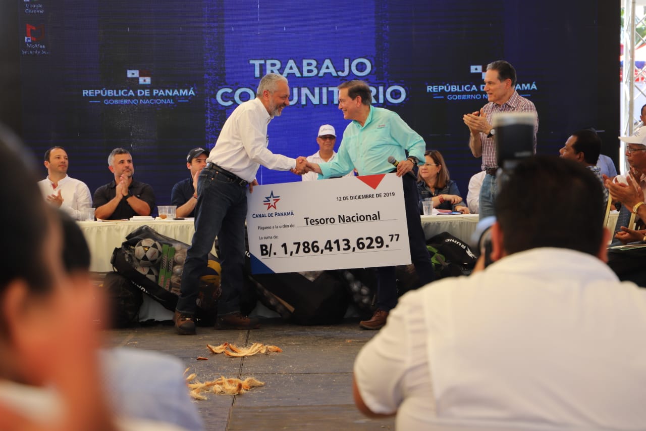 Presidente Cortizo dice que  aportes del Canal serán bien utilizados