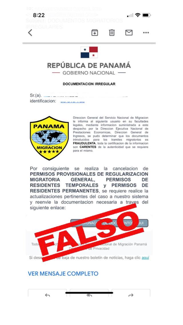 Migración advierte sobre correspondencia digital falsa