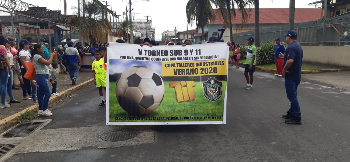 PN y talleres industriales inauguran evento de fútbol  sub-9 y sub-11