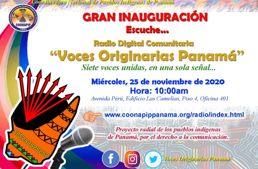  Inaugurarán radio digital “Voces Originarias Panamá”