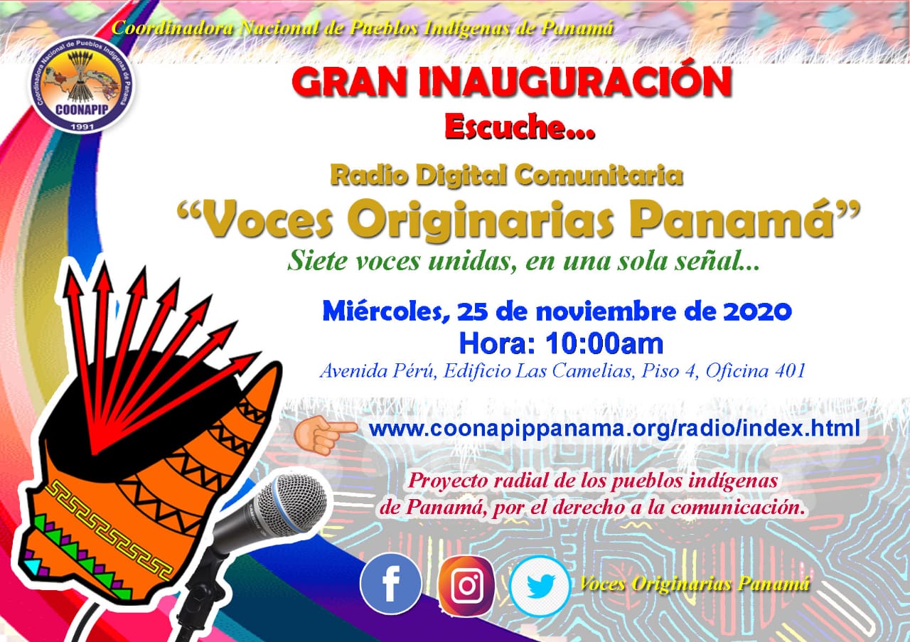 Inaugurarán radio digital “Voces Originarias Panamá”