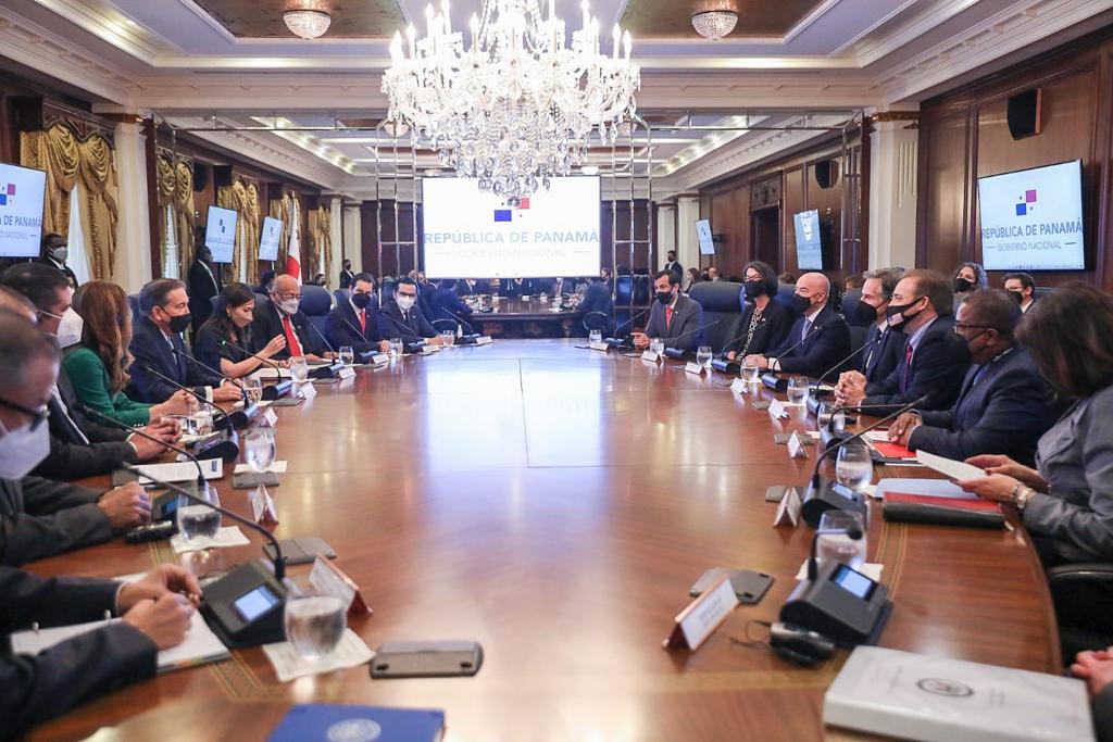 Presidente Cortizo recibe a los  secretarios de Estado Blinken y Mayorkas