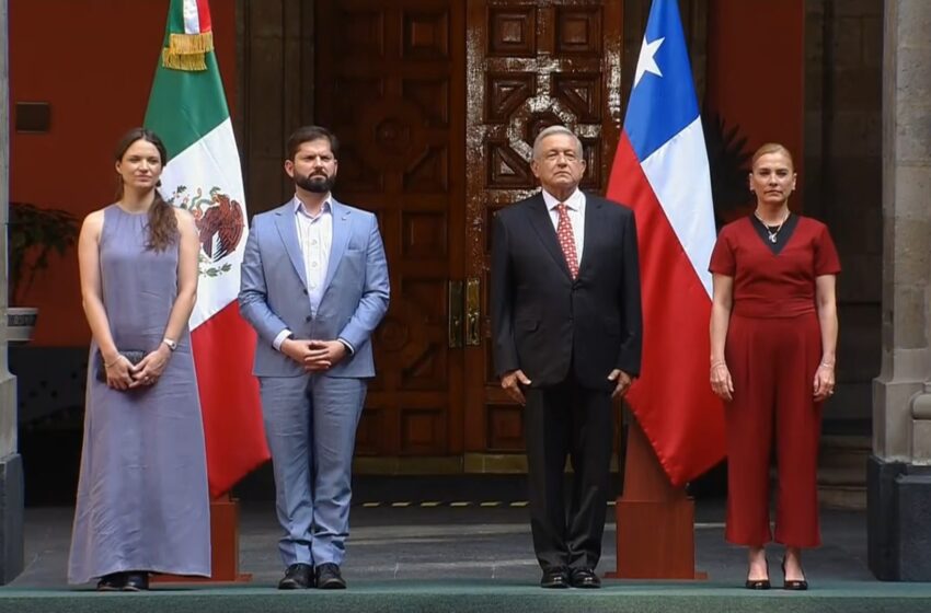  Presidente de Chile llega a México, inicia reunión con el mandatario López Obrador
