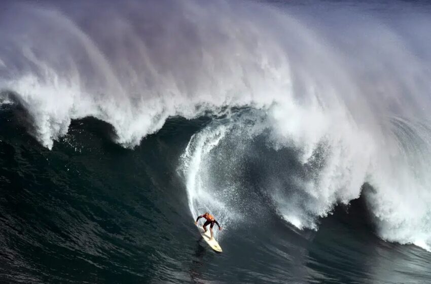  Grandes olas traen el concurso de surf a Hawái