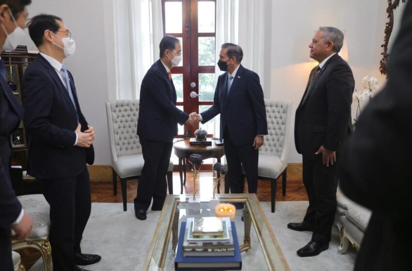  Presidente Cortizo recibe al ministro Han Duck-soo