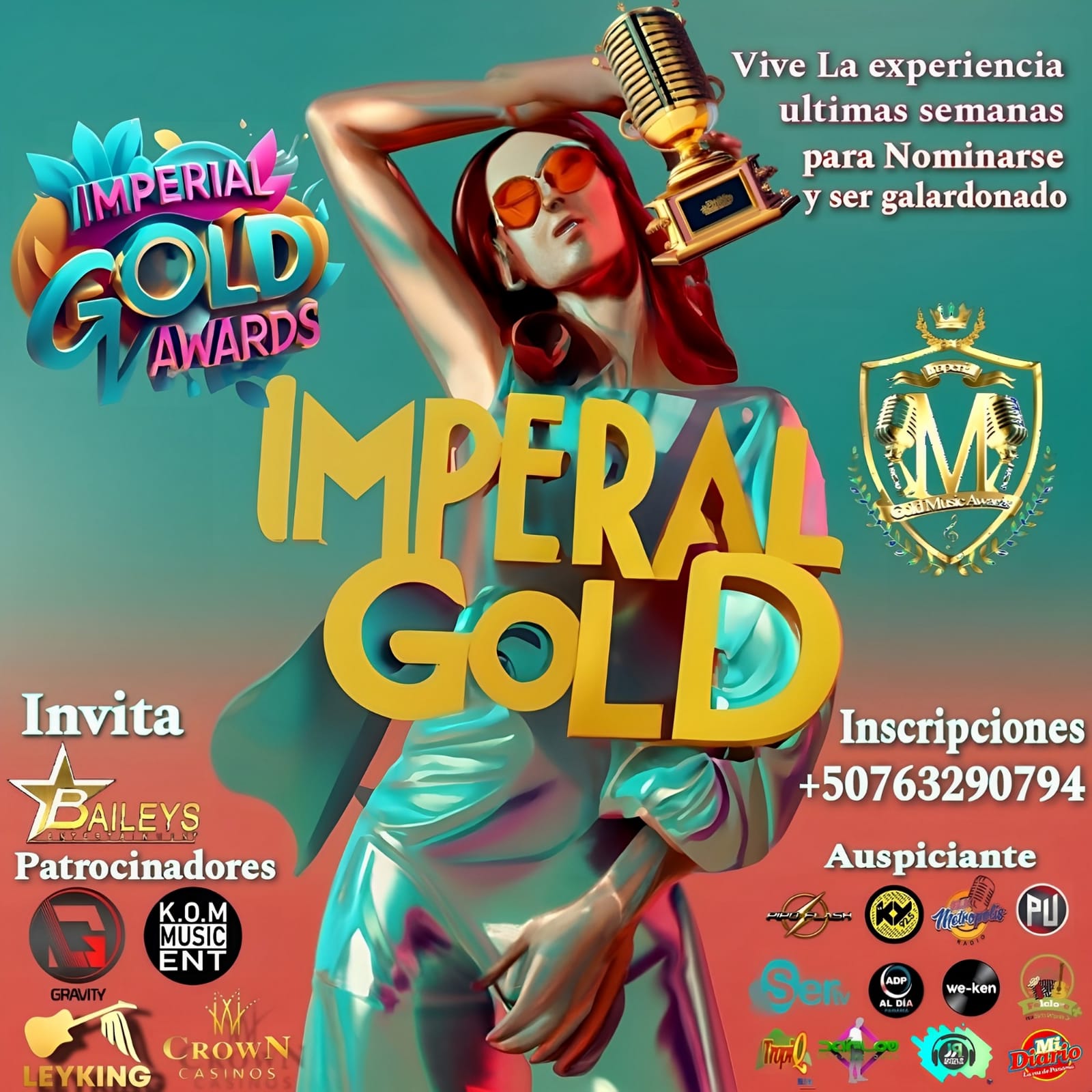 Gran evento Gold Music Awards Edición Panamá 2023