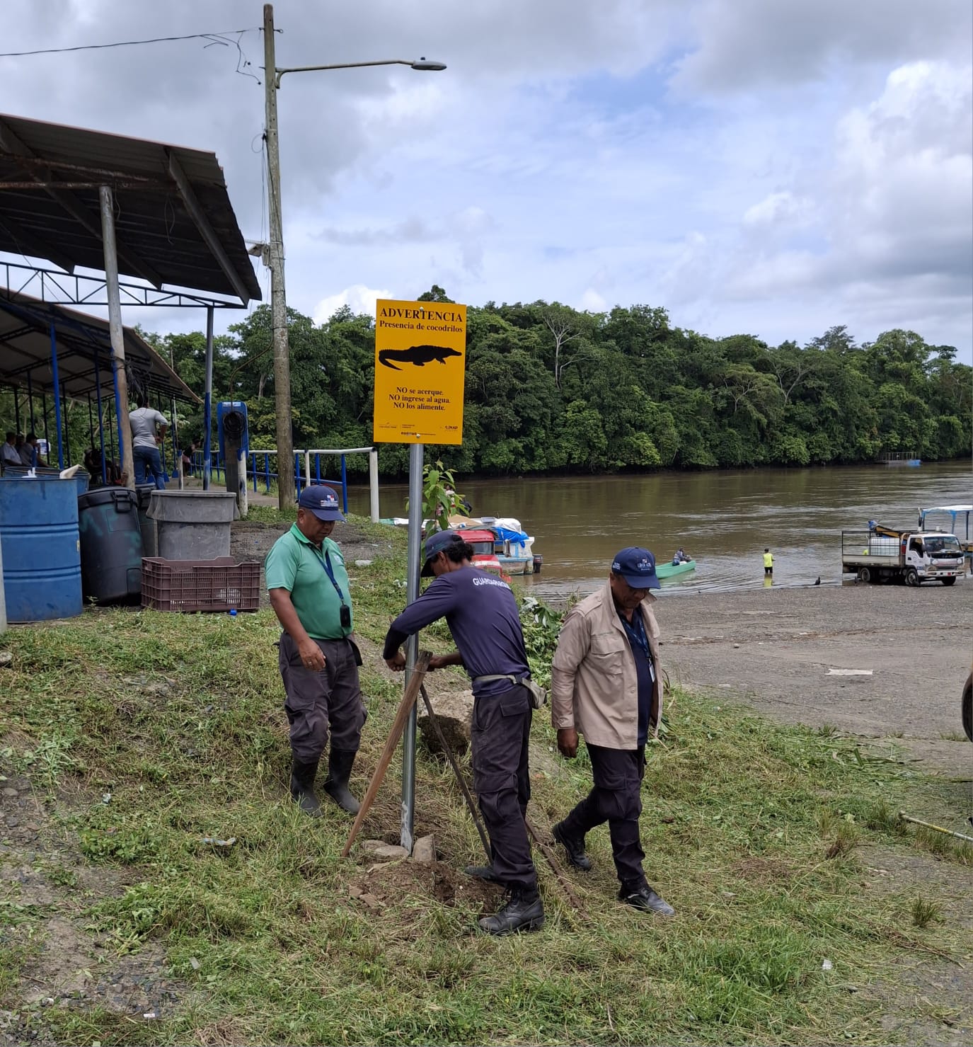 Identifican zonas con presencia de cocodrilos.
