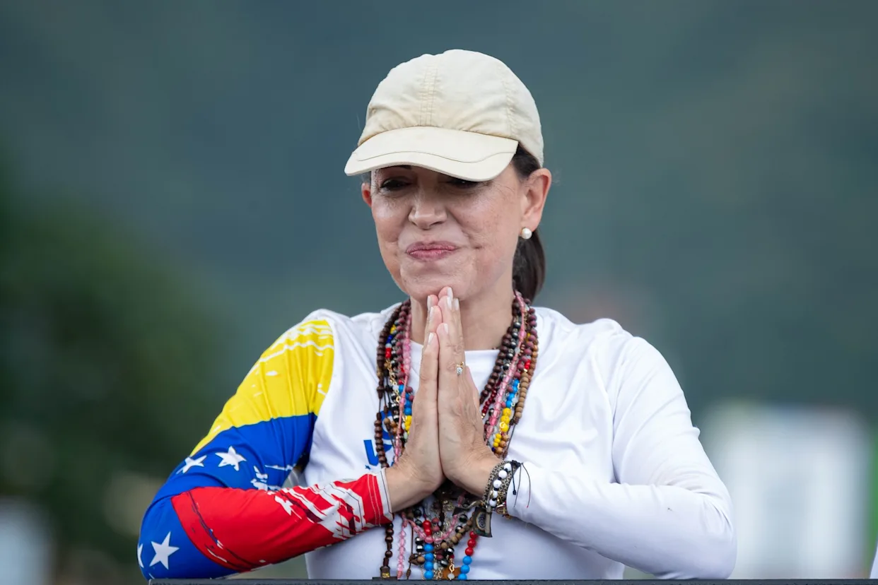 Corina Machado promete la libertad de Venezuela
