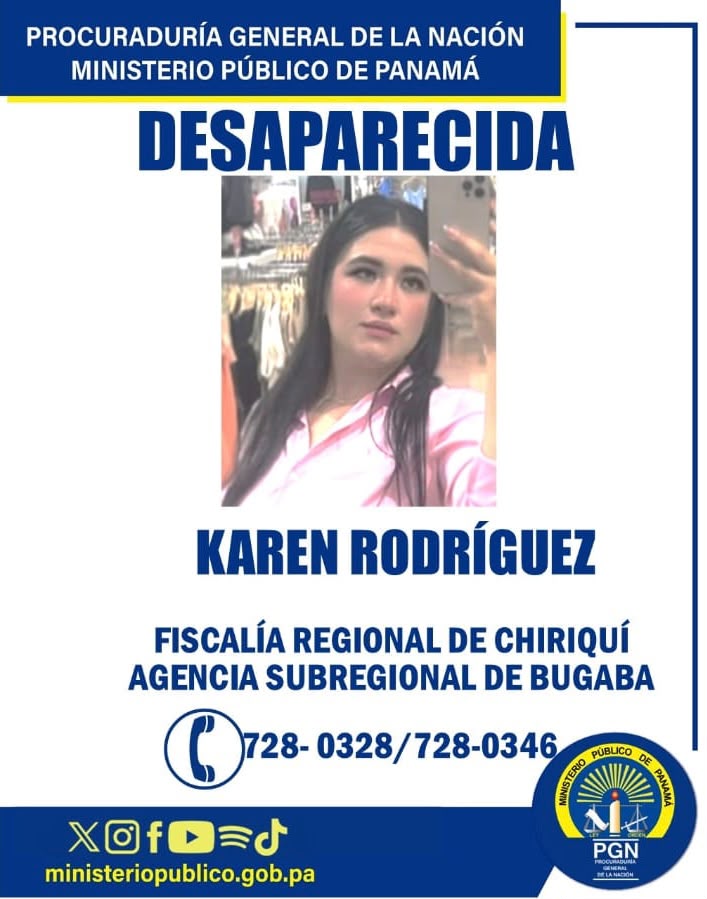 Desaparece mujer en Chiriquí, Fiscalia Regional inicia investigación